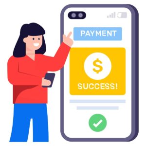 payment successful icon in flat style
